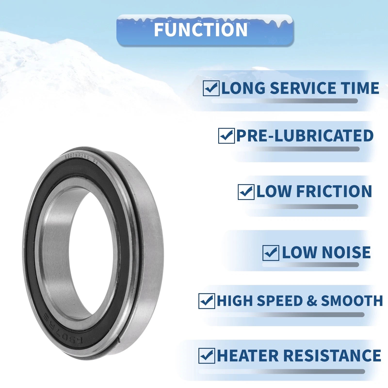 Deep Groove Ball Bearings 6907NR2RS for [Make Model] ([YYYY–YYYY]) 35x55x10mm
