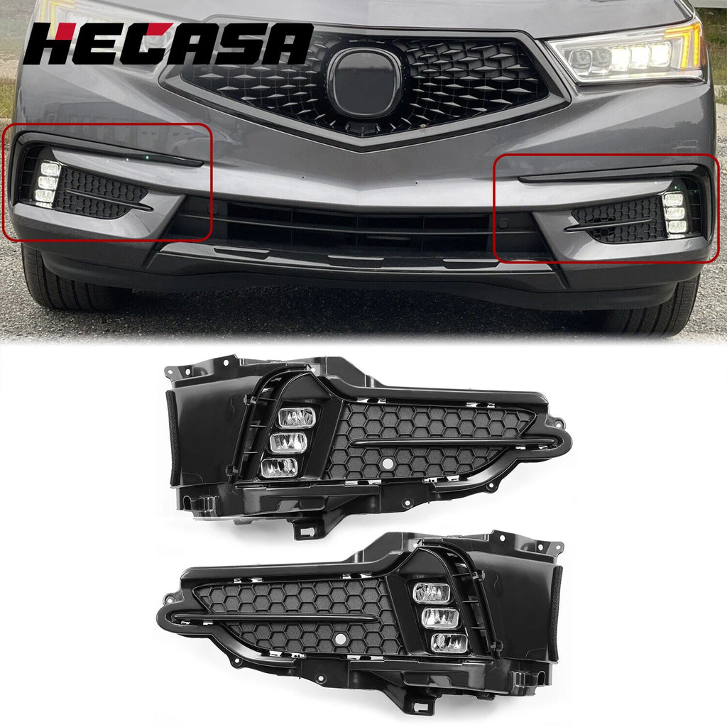 Set of 2 LED Clear Fog Lights for Acura MDX (2017–2020)