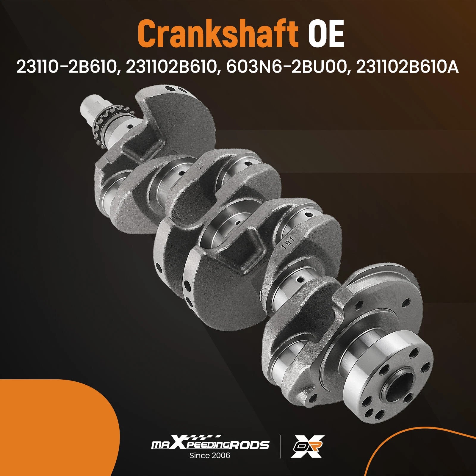 Crankshaft, Rods & Piston Ring Kit for Hyundai Accent, Kia Soul (2012–2016)
