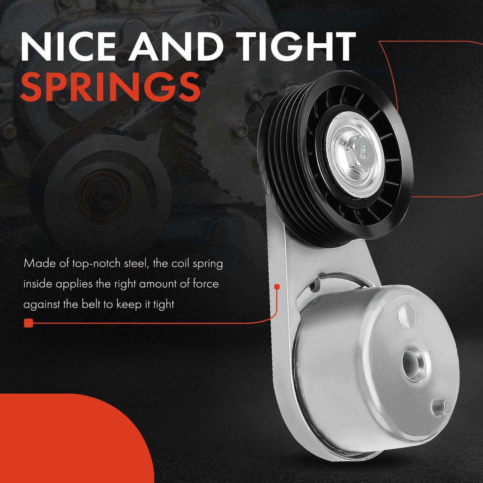 Belt Tensioner with Pulley for Ford Mustang (2005–2010)