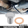 M12x1.5 Steel Engine Oil Drain Plug Screw with Gasket for BMW 545i (2005–2005)