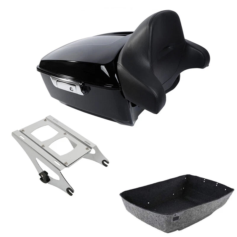King Trunk Backrest Chrome Mount for Harley Touring Street Glide (2014–2026)