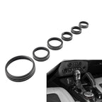 Black AC Stereo Tune Knob Headlight Switch Covers for Ford Bronco (2021-2022)
