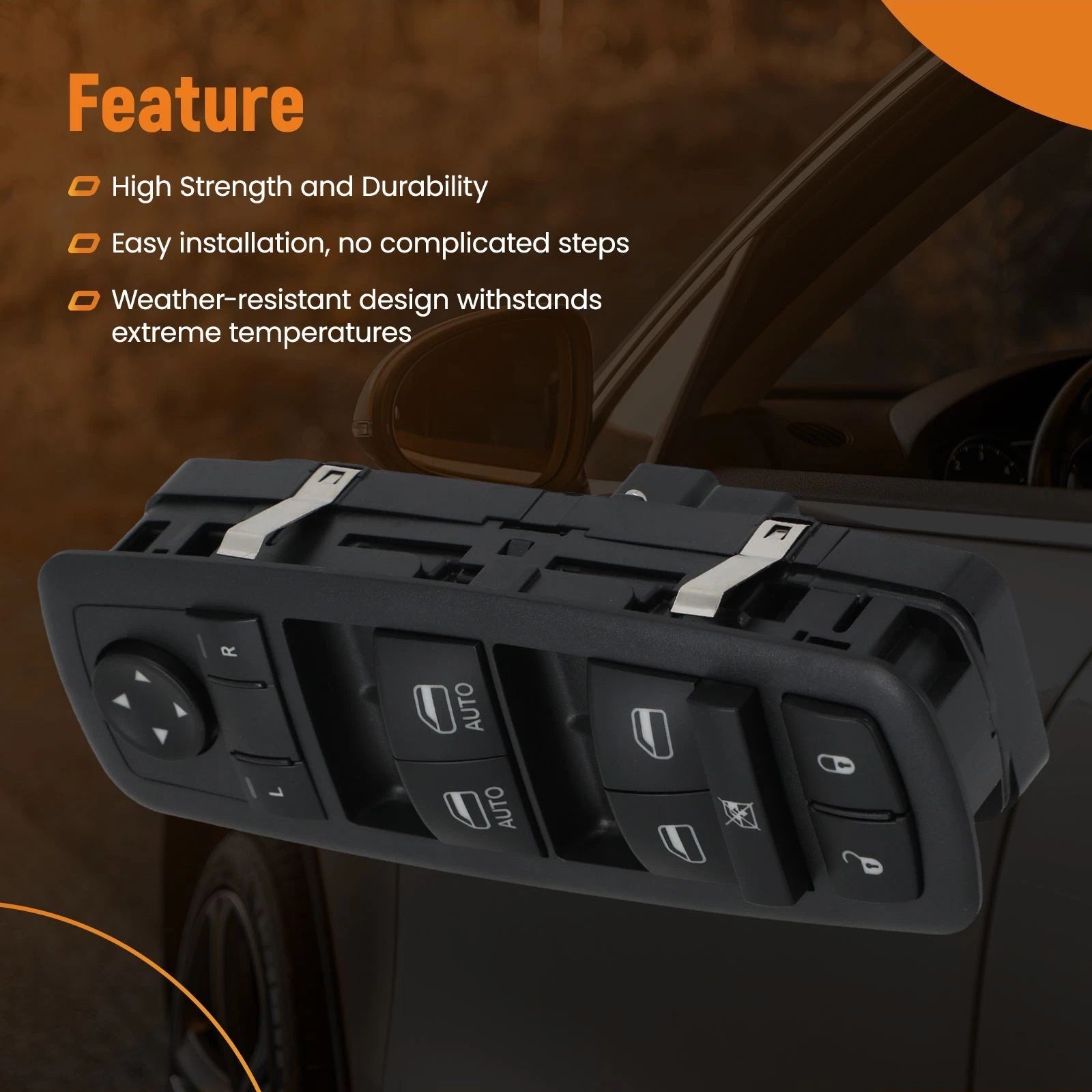 Master Power Window Switch for Dodge Charger Sedan (2015–2021) 68262253AC