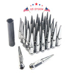 Set of 32 Chrome Spike Lug Nuts for Dodge Ram 2500 3500 (1994–2011)