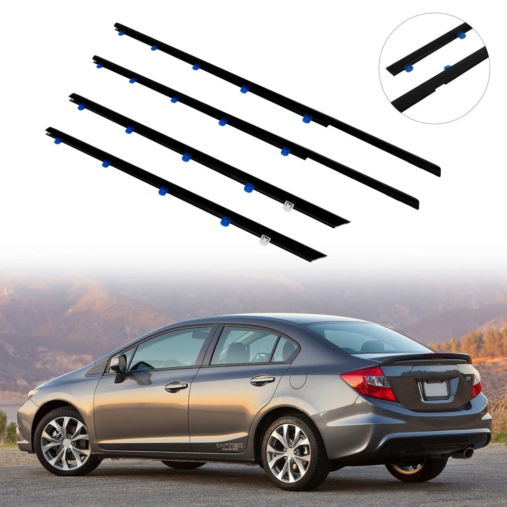 Window Scraper Seal Belt Weatherstrip for Honda Civic Sedan (2012–2015)