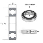 Deep Groove Ball Bearing 50x90x20mm for Scooter Skateboard (1 Pc)