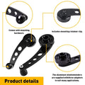 Set of 2 Universal Black Aluminum Billet Window Crank Handles