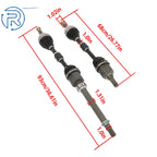 Set of 2 CV Axle Shafts Assembly for Nissan Versa (2009–2012)