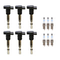 Set of 6 Ignition Coils & Spark Plugs for Audi A6 Allroad Quattro