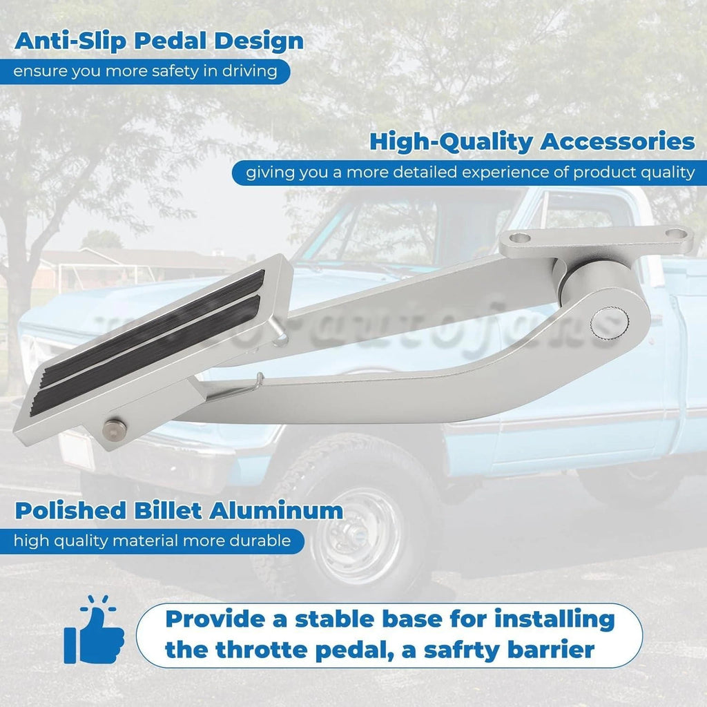 Billet Aluminum Firewall Mount Gas Pedal for Hot Rod Street Rod Truck (8601POL)
