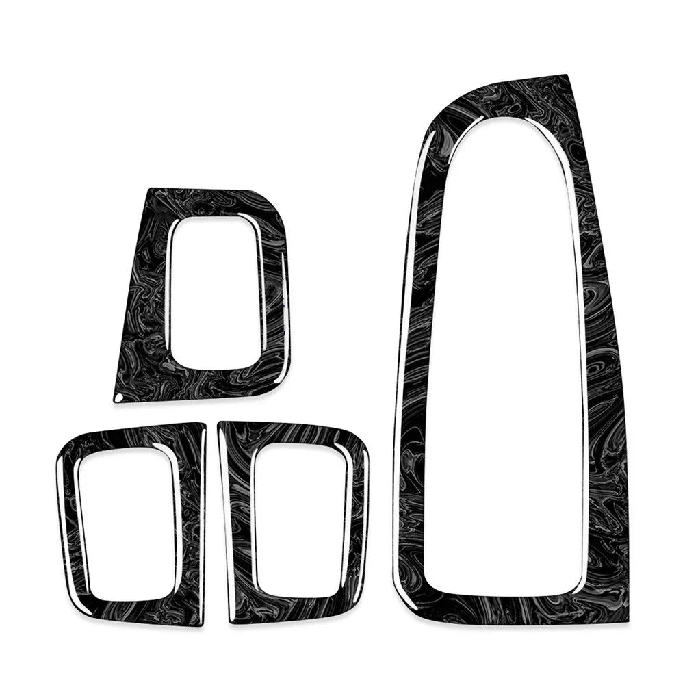 4 Pcs Marbling Window Switch Trim for Benz GLC Class Coupe (2017-2023)