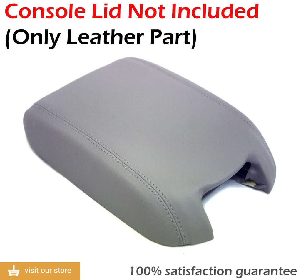 Center Console Armrest Cover for Ford Taurus (2010–2019) Gray Leather