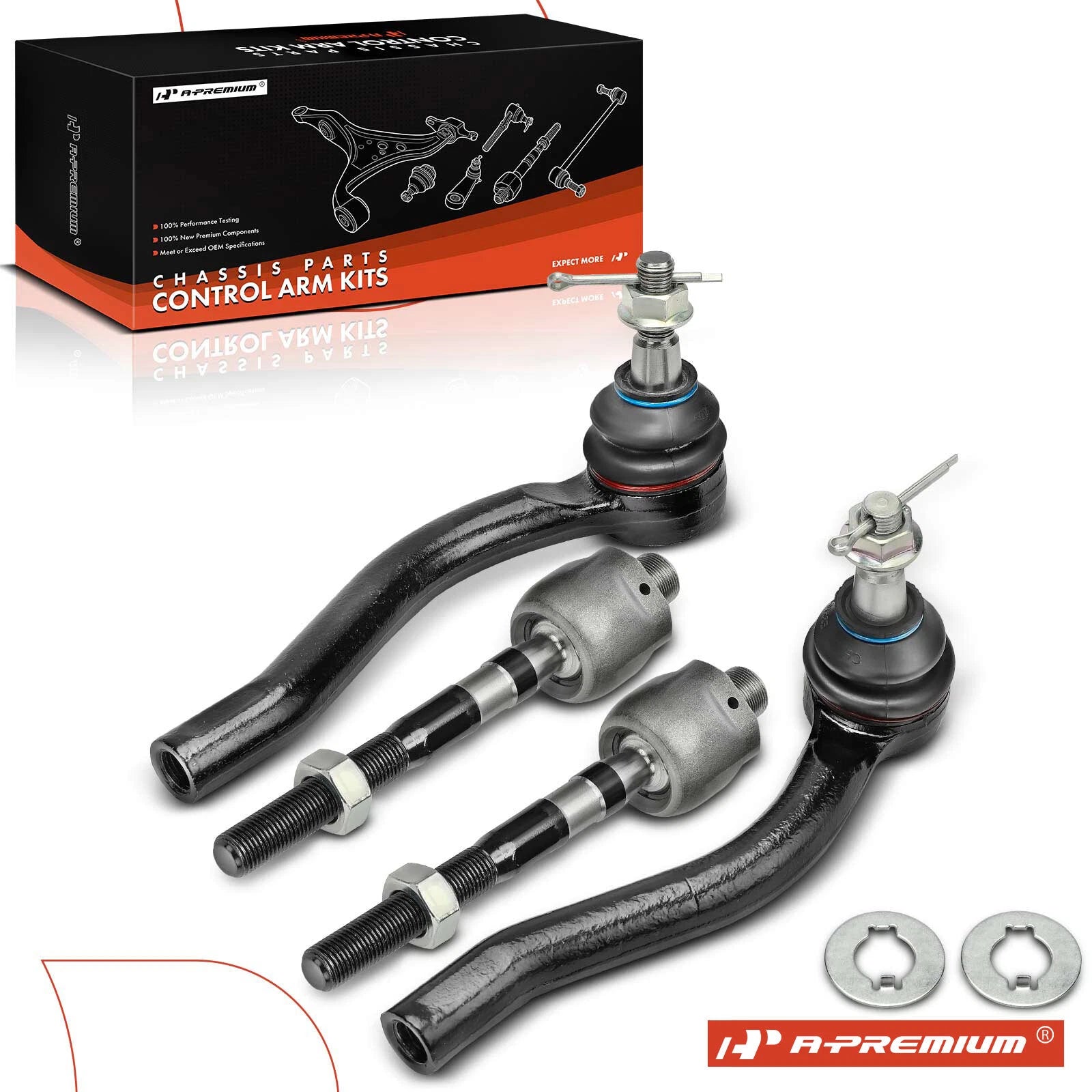 Set of 4 Tie Rods for Infiniti G37 (2008–2010) 370Z (2009–2020)