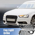Pair Front Fog Light Grille Cover for Audi A4 B8 S-Line S4 (2008–2012)