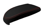Console Lid Pull Over Cover for Ford Focus (2000–2007) Black Red Stitch