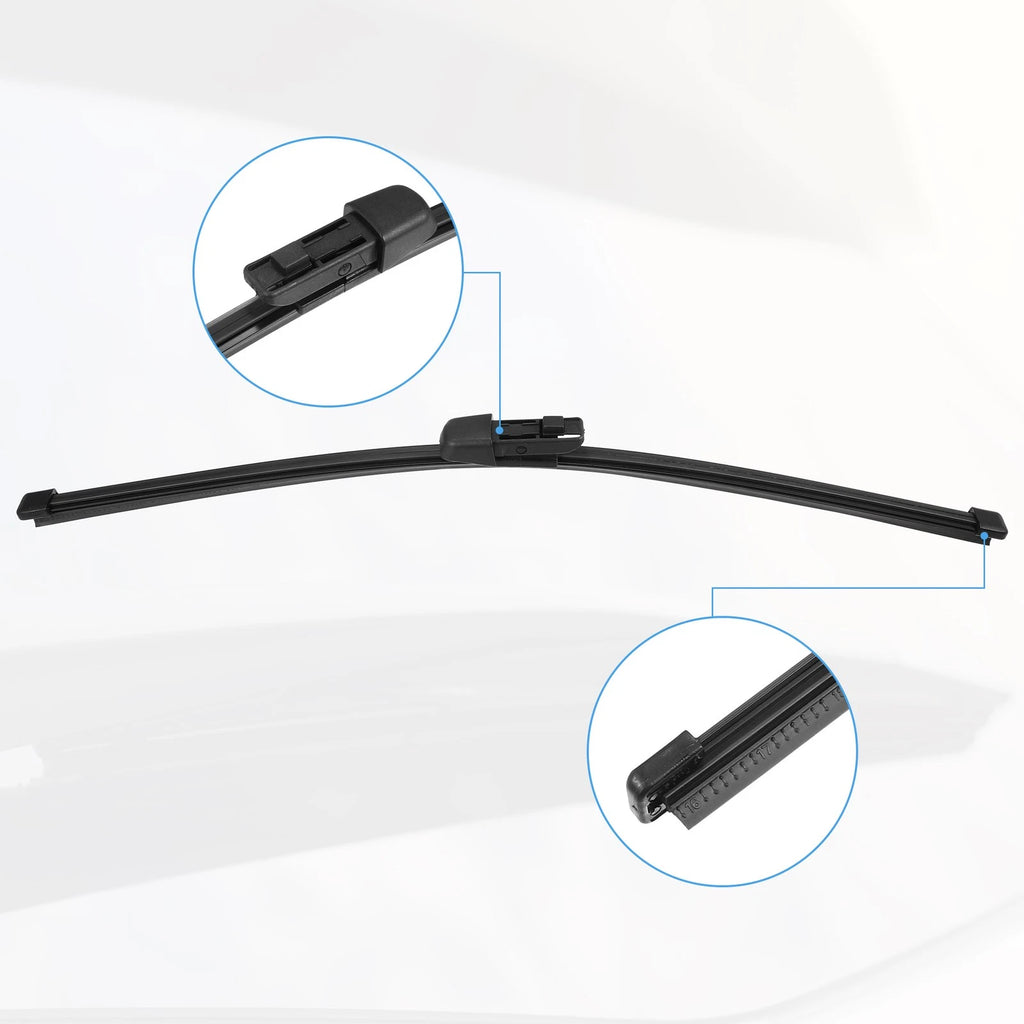 Pair of 15" Rear Windshield Wiper Blades for Volkswagen Tiguan (2018–2023)