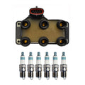 Denso Ignition Coil & 6 Iridium Power Spark Plugs Kit for Mazda B3000 (1994–2006)