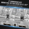 1" Footpeg Lowering Mounts Brackets for Kawasaki KLR650 (1987–2018)