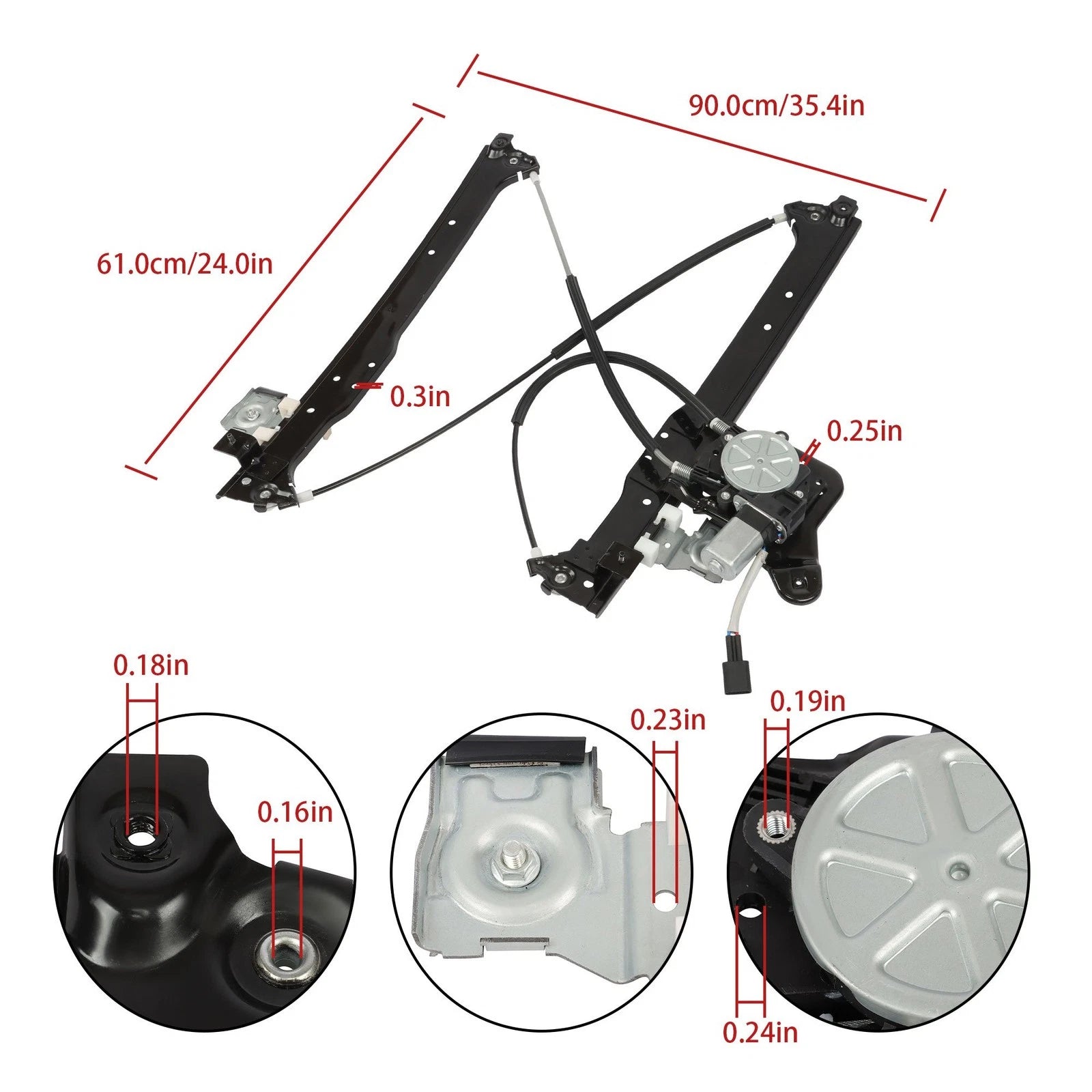 Electric Window Actuator Assembly for Chevy Silverado GMC Sierra 1500 (2007–2018)