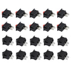 Rocker Switch 20PCS 125VAC 6A 250VAC 3A 2 Pin SPST for Boat RV