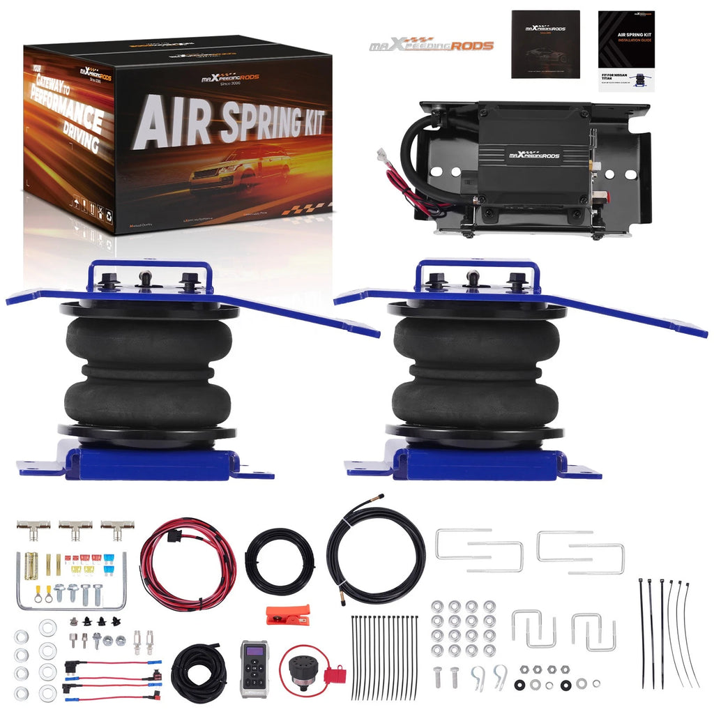 Air Suspension Kit + Wireless Air Compressor for Nissan Titan 5.6L (2017–2024)