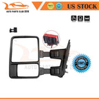Driver Side Towing Mirror for Ford Super Duty (2008–2016) - Black Smoked