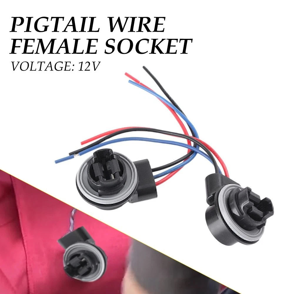 2X Brake Signal Turn Light Wiring Harness for - 3457 3157 4157