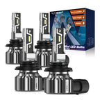 9005 + 9006 LED Headlight Bulbs Combo Kit for