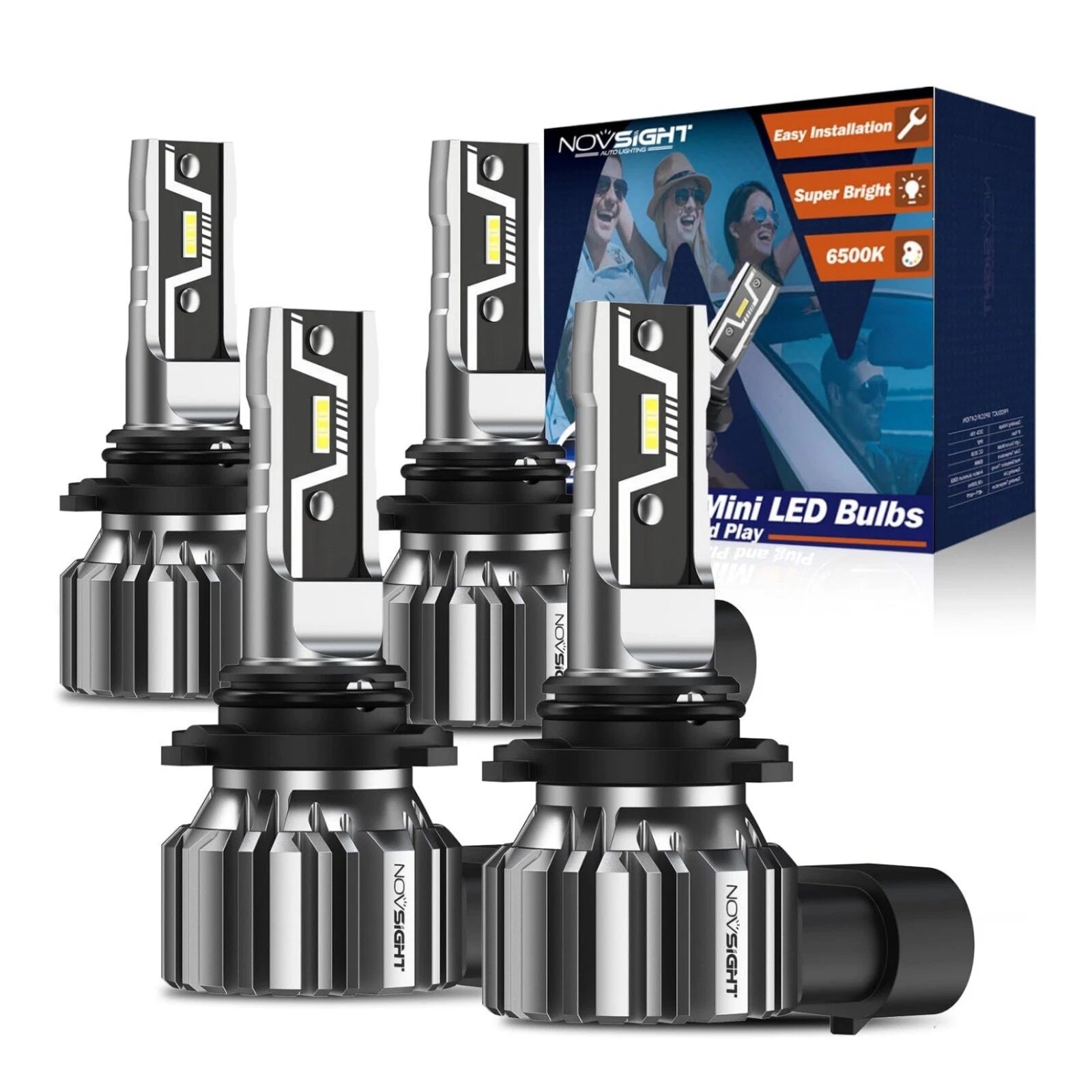 9005 + 9006 LED Headlight Bulbs Combo Kit for