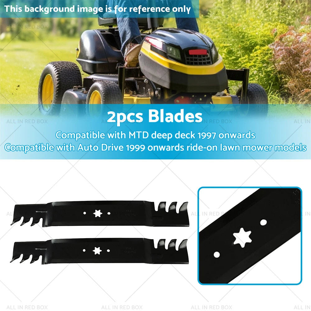 2X 42" Blade for MTD Cub Cadet ZTR RZT42 (Gator Type Toothed Mulching)