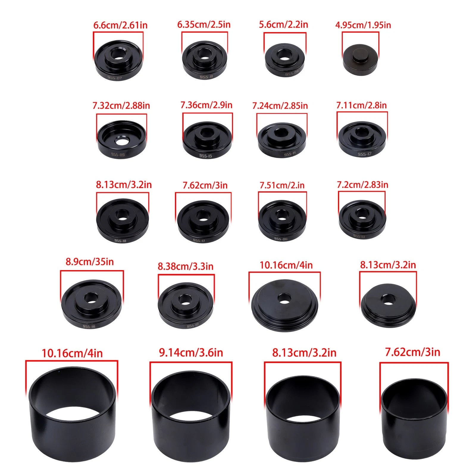 25-Piece Pneumatic Master Front Wheel Drive Bearing Adapter Tool Kit for [Make Model] 