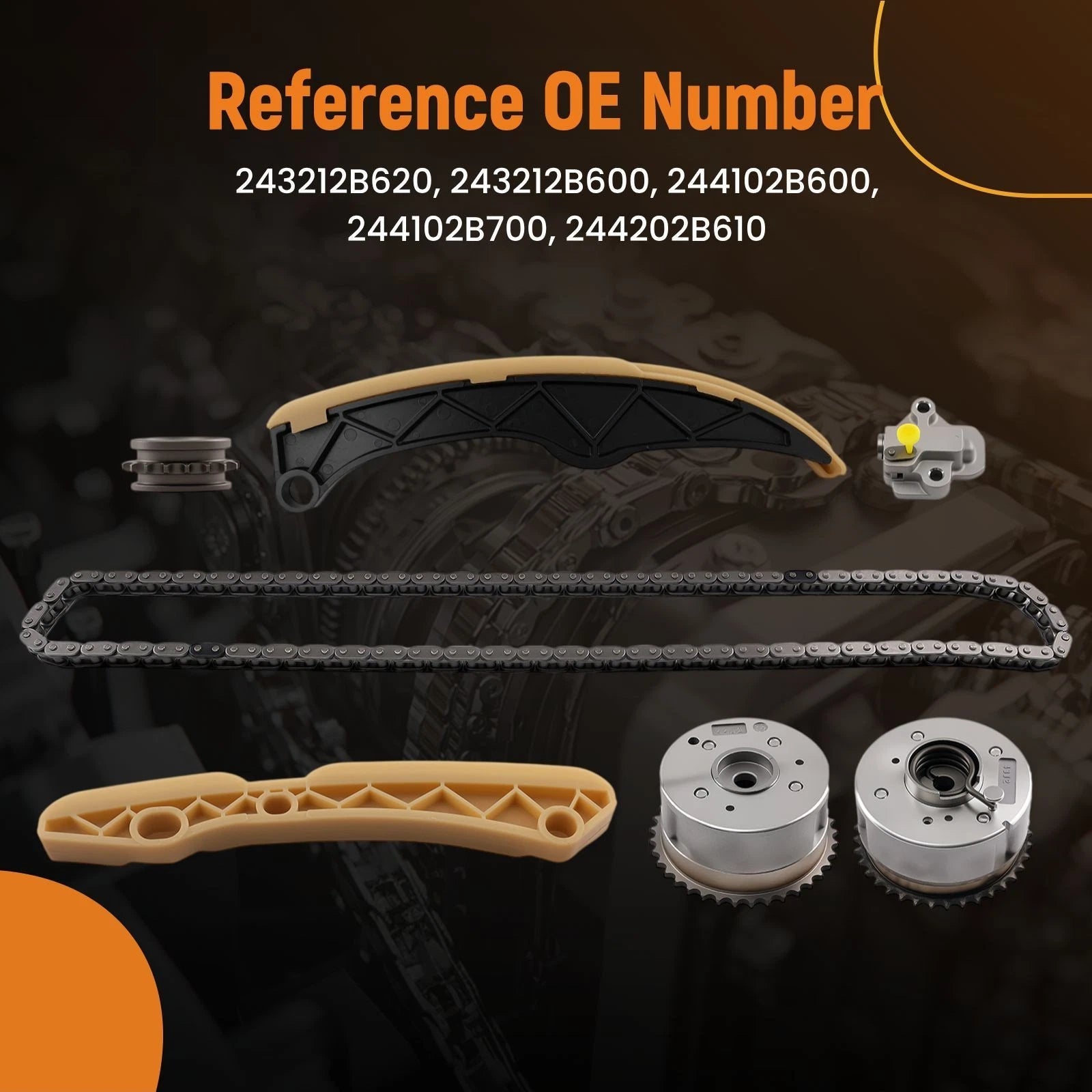 Timing Chain Kit & VVT Sprocket for Kia Seltos 1.6L (2020–2021) 244312B620