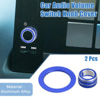 2X Media Volume Switch Knob Engine Start Cover for Honda Civic (2022–2023) Blue