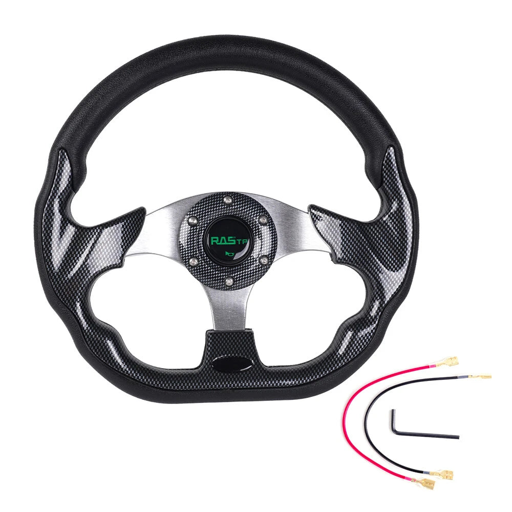 13" Black Steering Wheel for EZGO/Club Car/Yamaha Golf Cart
