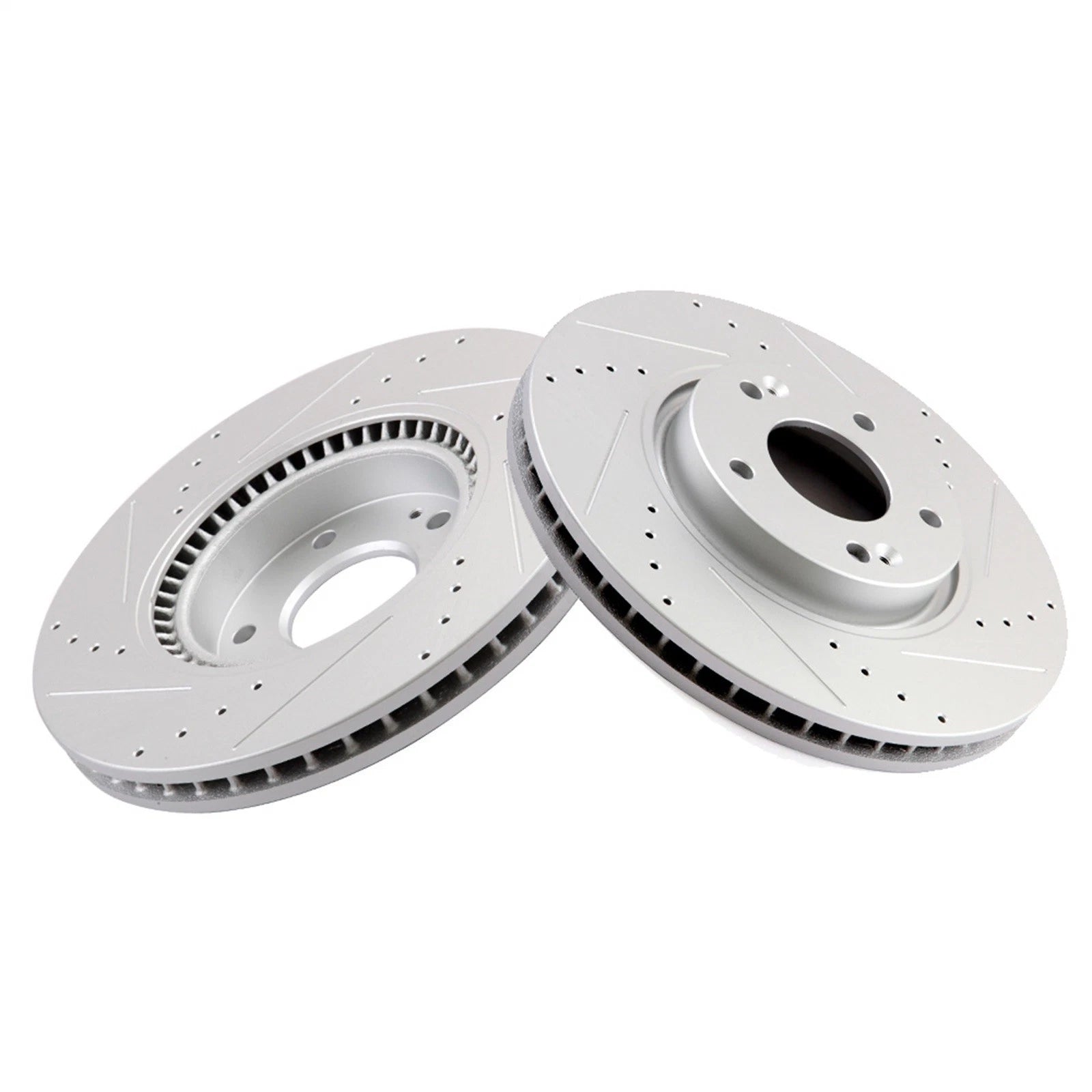 Drilled and Slotted Brake Rotors for Hyundai Veloster, Kia Forte (2005–2017)