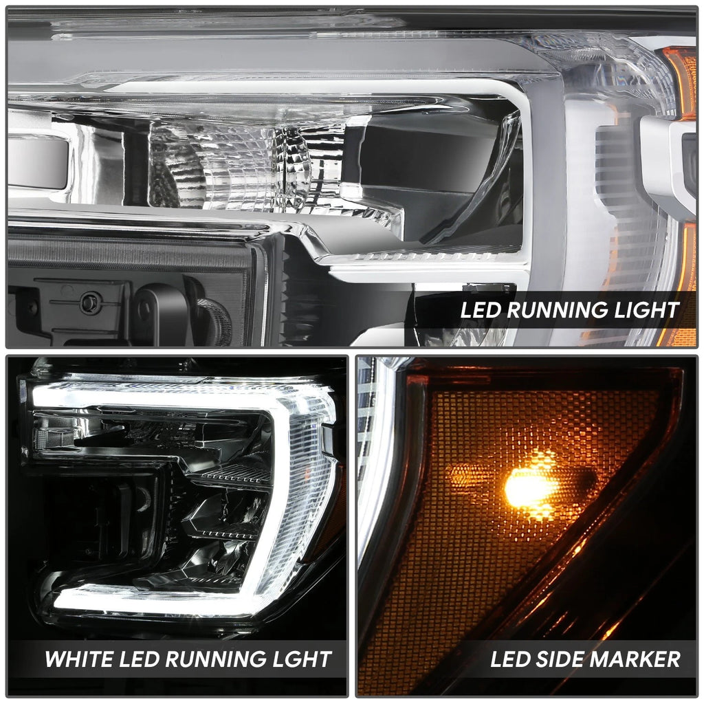 Chrome Amber LED Driver Headlight Assembly for GMC Sierra 1500 Limited (2019–2022)