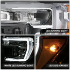 Chrome Amber LED Driver Headlight Assembly for GMC Sierra 1500 Limited (2019–2022)