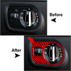 Headlight Switch Panel Cover Trim Carbon Red for Audi TT TTS TTRS (2008-2014)