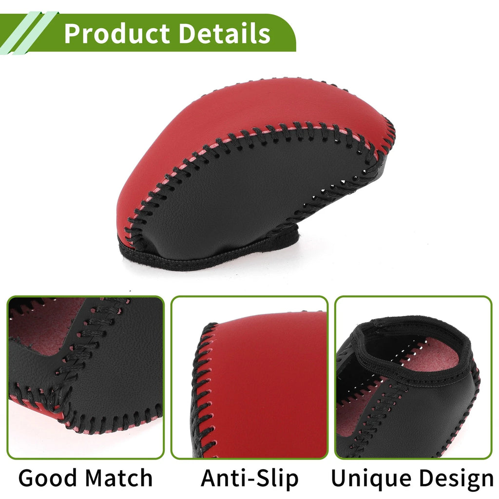 1 Pcs Gear Shift Knob Cover for Toyota RAV4 (2019–2024) Black Faux Leather