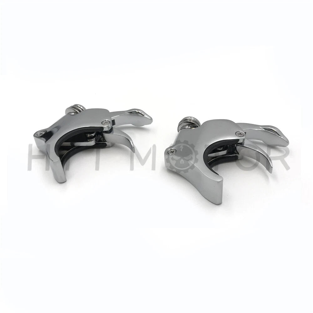 2X Windshield Clamps for Harley Dyna Street Bob XL1200X (2011–2023) Chrome