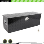 Storage Tool Box for Truck (44"x15"x15") with 2x Chains, Black