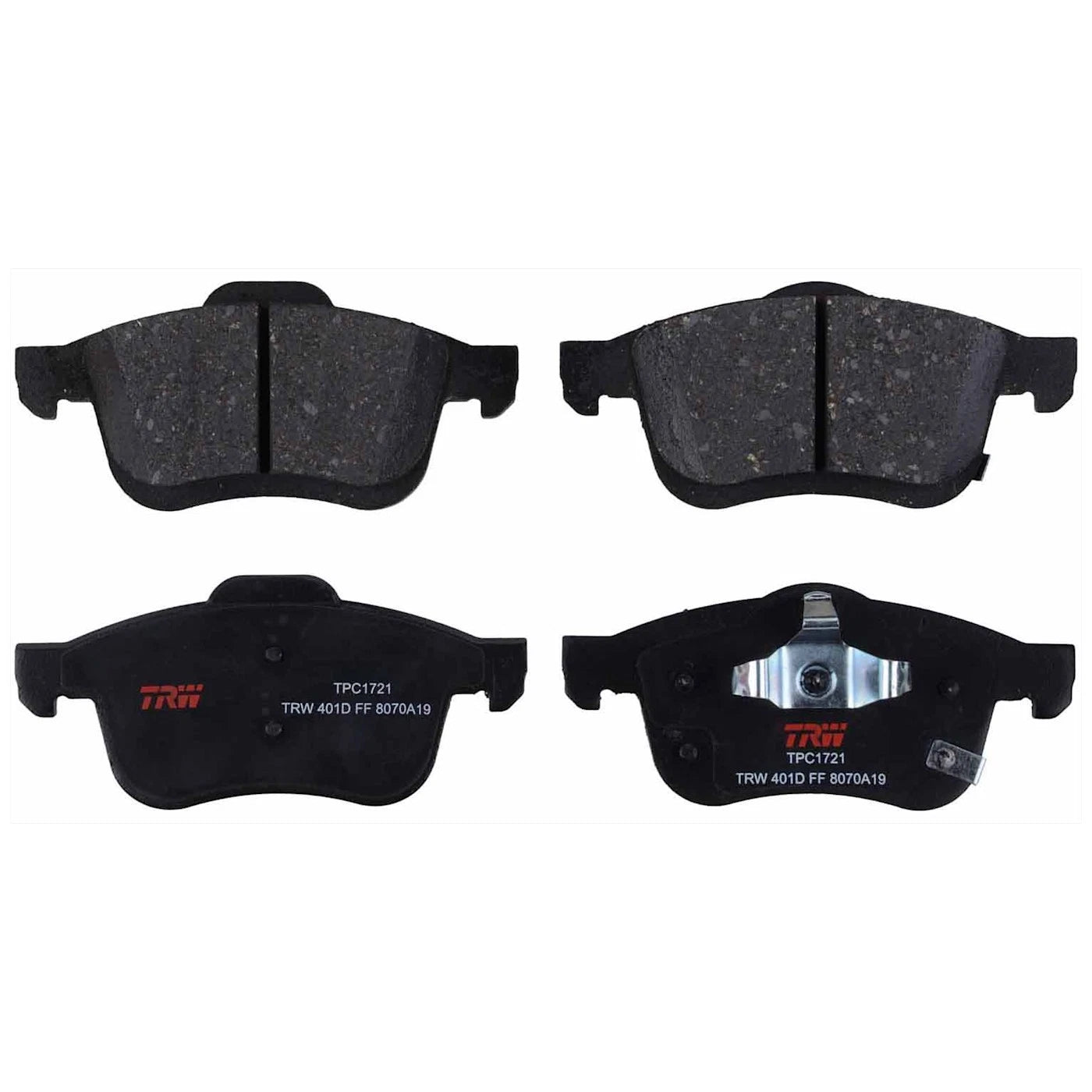 Set of 4 Brake Disc and Pad Kits for Fiat 500L