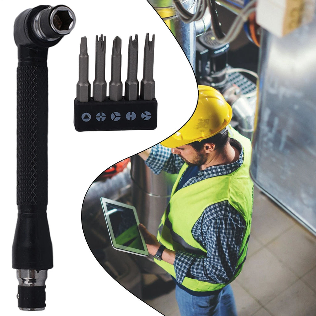 Set of 6 Special-Shaped Screwdriver Bits for 90?? Wrench