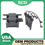 UF403 Ignition Coil & Spark Plug Wire for Chrysler Sebring Dodge Neon Jeep TJ (2001–2006)