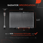 Radiator with Oil Cooler for Mitsubishi Outlander (2003–2006)