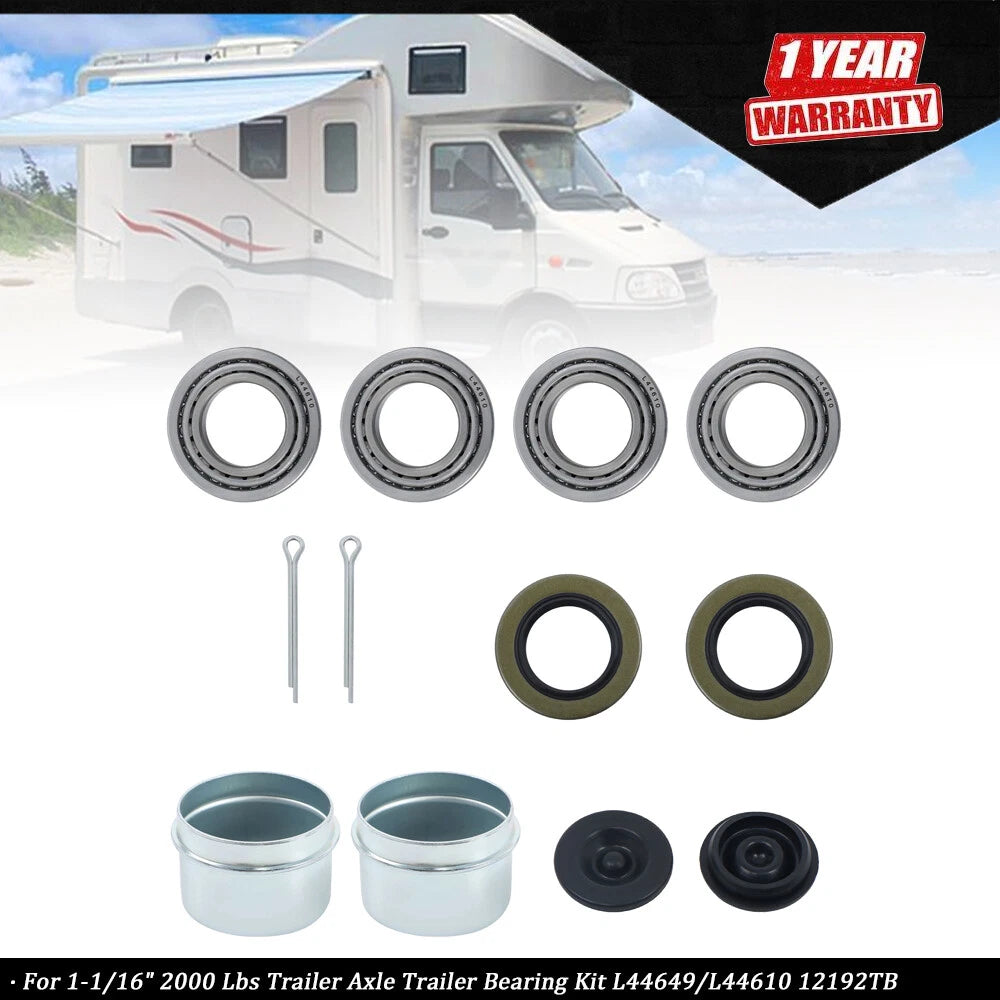 Trailer Bearing Kit for 2000 Lbs Trailer Axle (1-1/16")