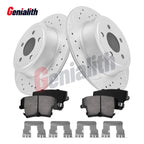 Set of 2 Rear Drilled Rotors & Ceramic Brake Pads for Chrysler 300 (2005–2023)