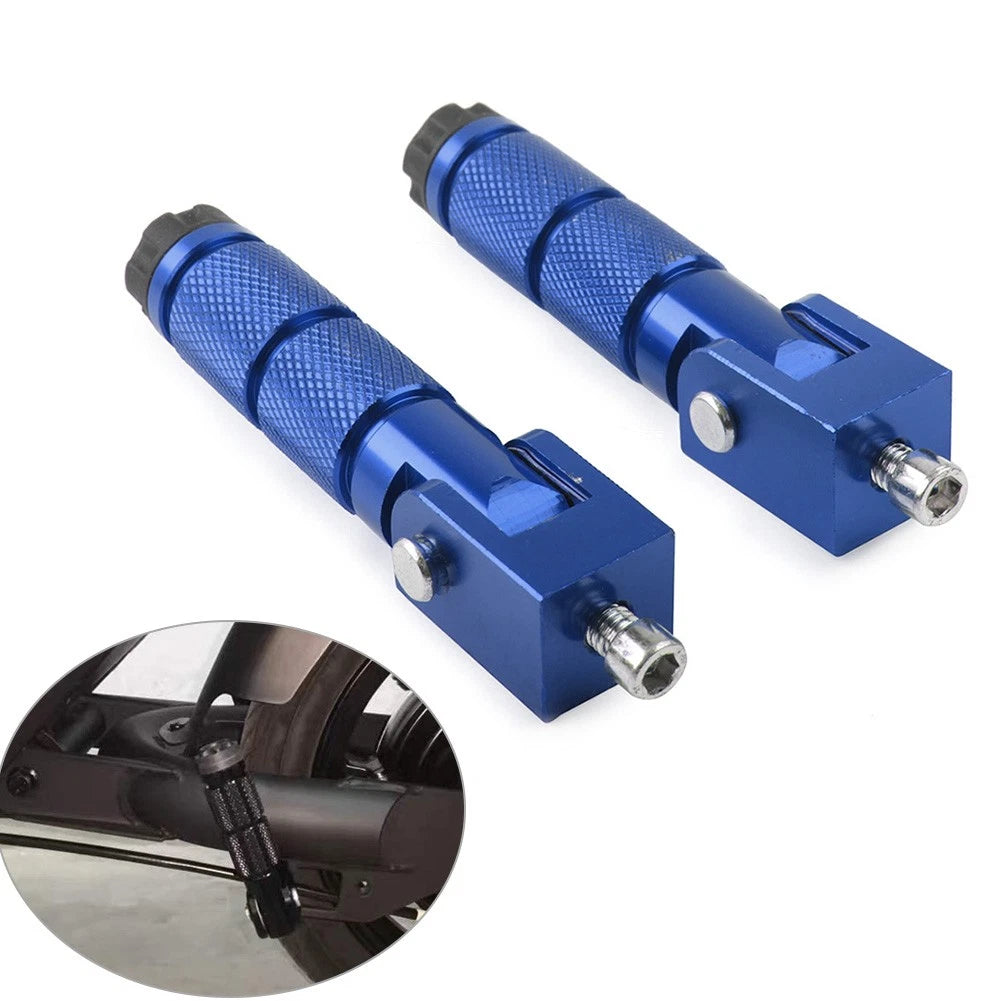 2X 8mm Folding Passenger Footpegs for Electric Motor Bicycle ATV