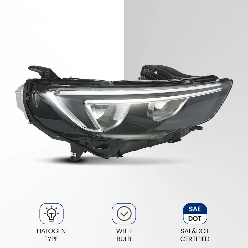 Halogen Headlight Set for Buick Regal (2018–2020) with Bulb Left+Right Pair
